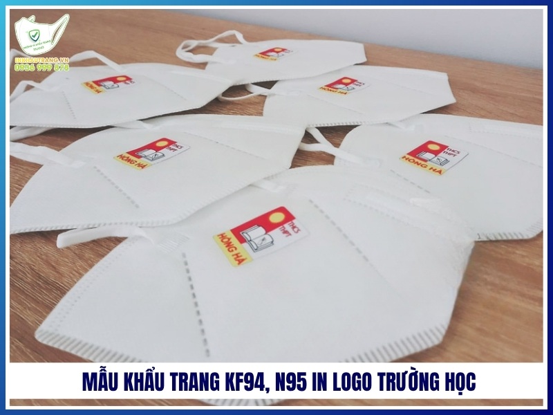 Mẫu khẩu trang KF94, N95 in logo