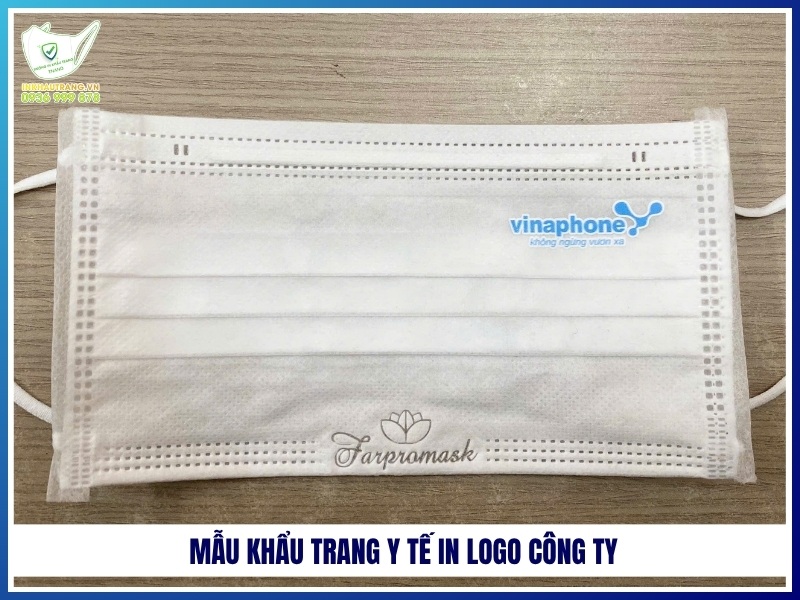 Mẫu khẩu trang y tế in logo công ty