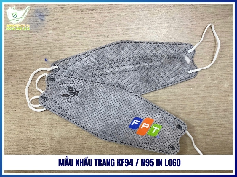 Mẫu khẩu trang KF94 / N95 in logo