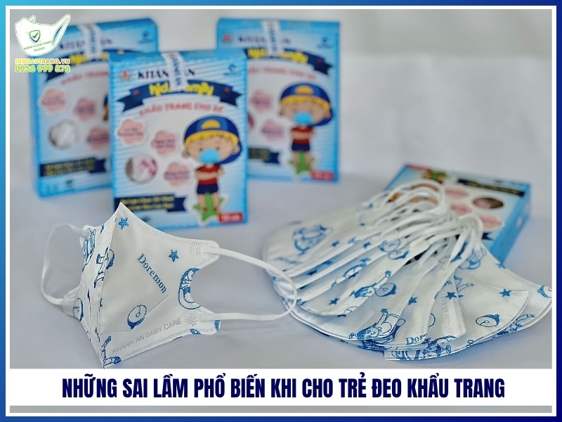 Những sai lầm phổ biến khi cho trẻ đeo khẩu trang