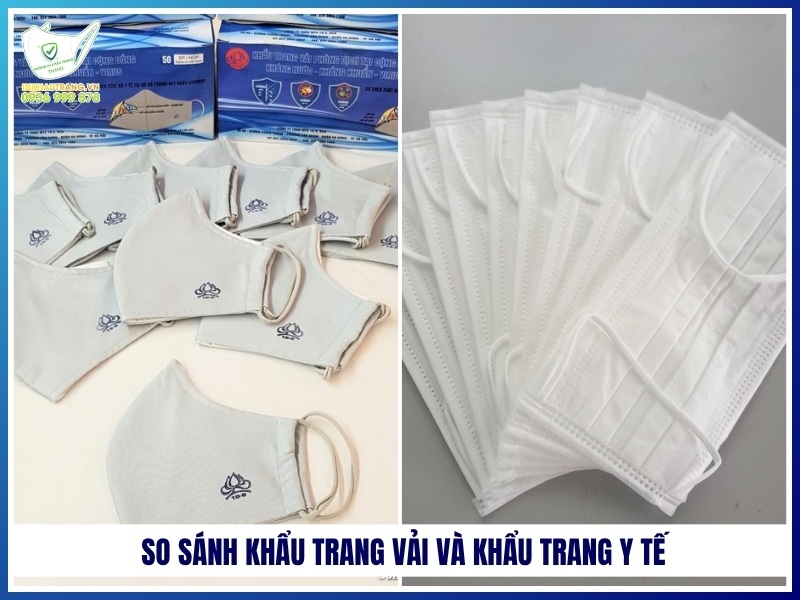 So sánh khẩu trang vải và khẩu trang y tế
