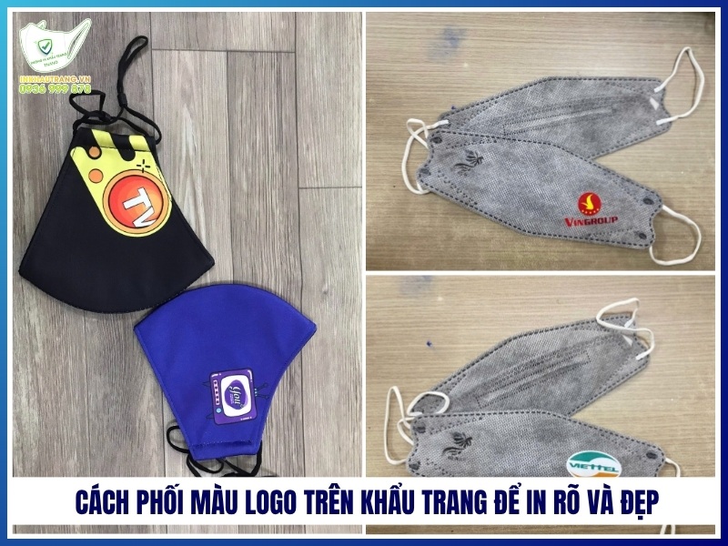 Inkhautrang.vn tư vấn phối màu logo khẩu trang đồng phục theo yêu cầu