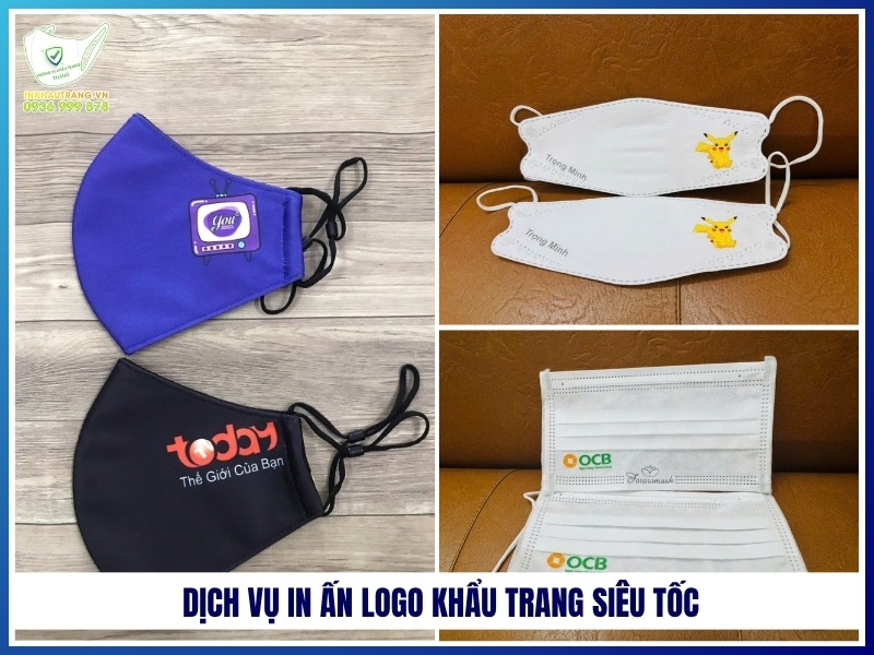 Dịch vụ in ấn logo khẩu trang siêu tốc