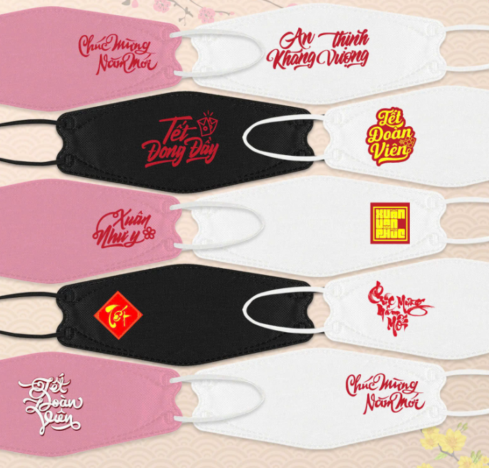 In Khẩu Trang KF94 In Logo tết In Khau Trang KF94 In Logo tet