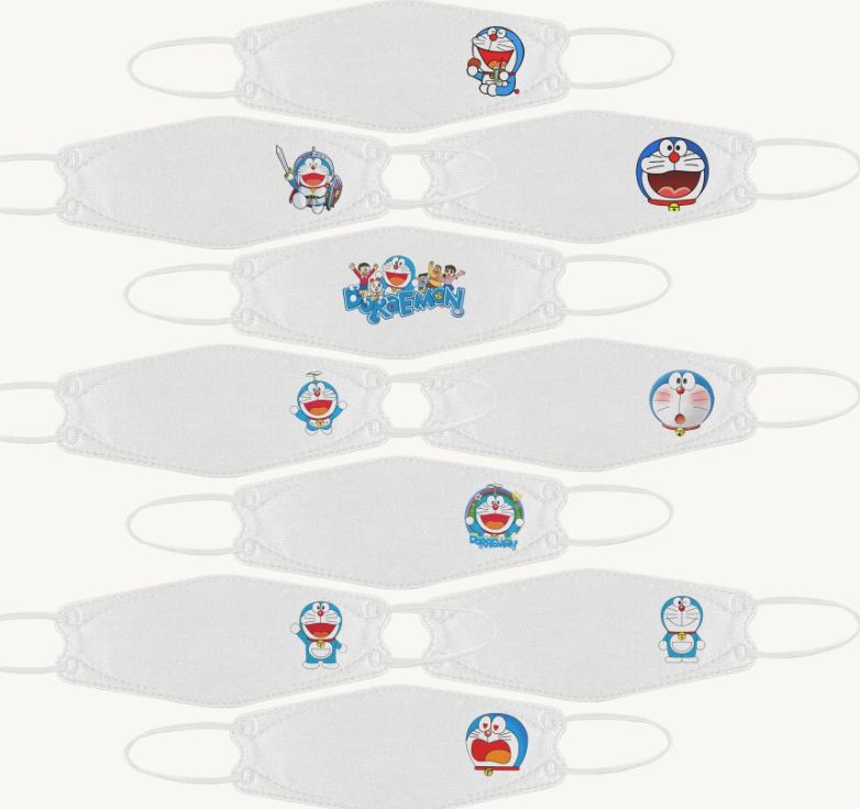 In Khẩu Trang KF94 In sticker doraemon In Khau Trang KF94 In sticker doraemon