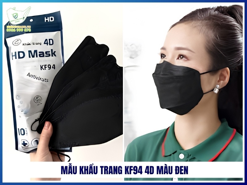 Mẫu Khẩu Trang KF94 4D Nào Đang Được Ưu Chuộng Nhất? 23 Mẫu khẩu trang KF94 4D màu đen