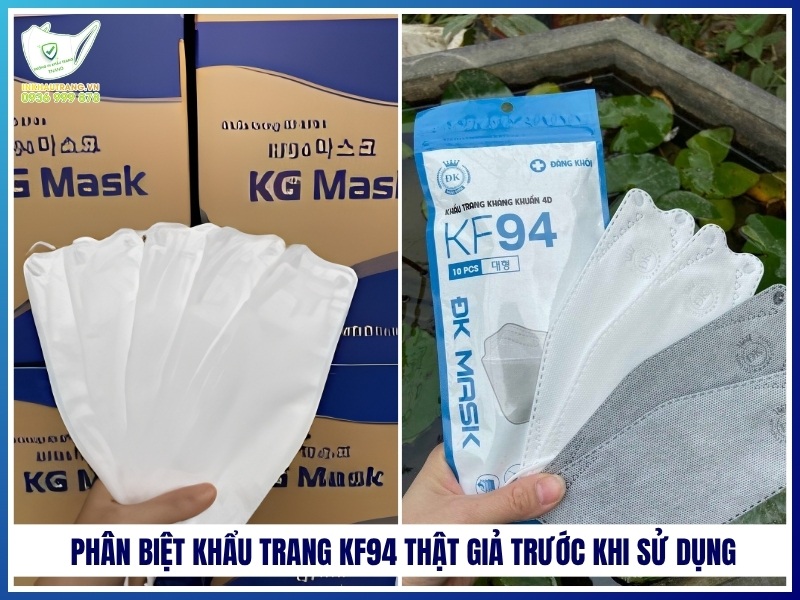 Phân biệt khẩu trang KF94 thật giả trước khi sử dụng