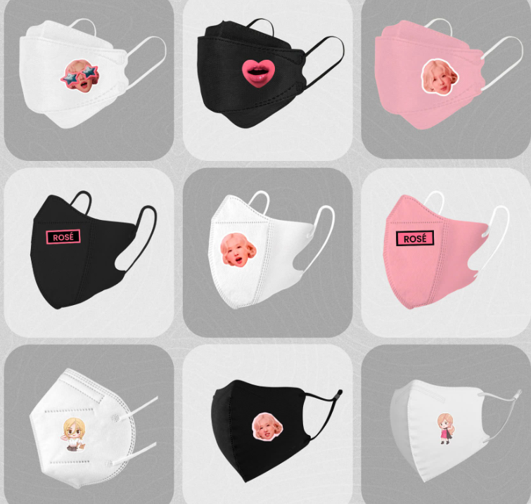 khau trang n95 in sticker rose blackpink khau trang n95 in sticker rose blackpink