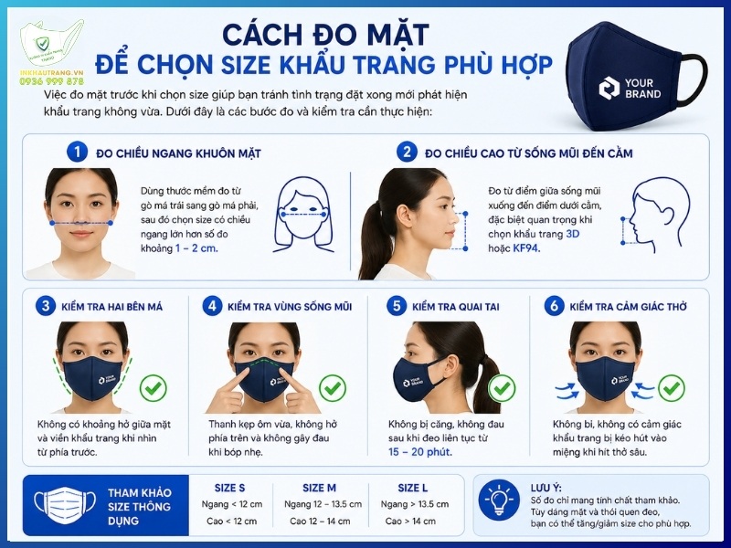 Cách đo mặt để chọn size khẩu trang phù hợp