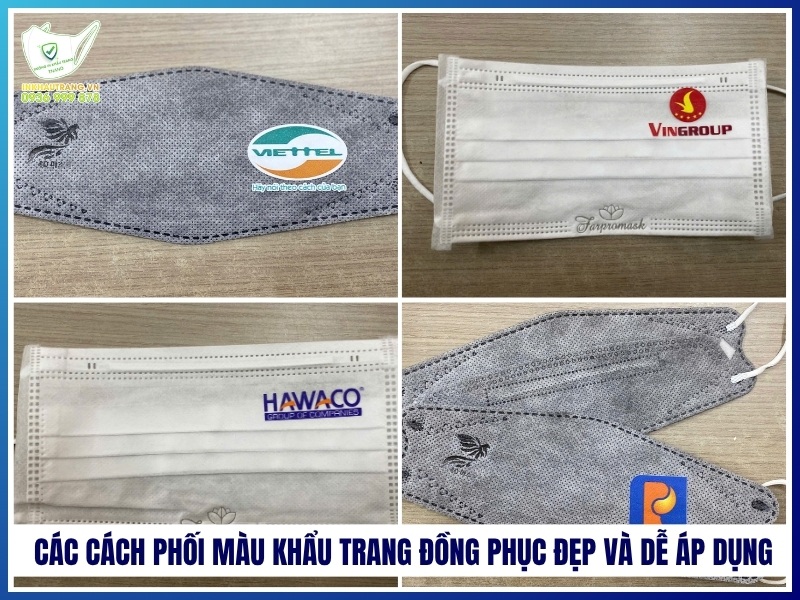 Các cách phối màu khẩu trang đồng phục đẹp và dễ áp dụng
