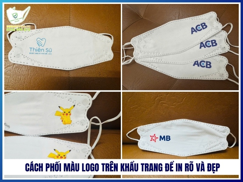 Cách phối màu logo trên khẩu trang để in rõ và đẹp