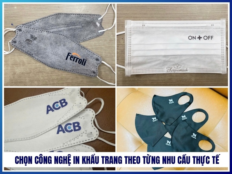 Chọn công nghệ in khẩu trang theo từng nhu cầu thực tế