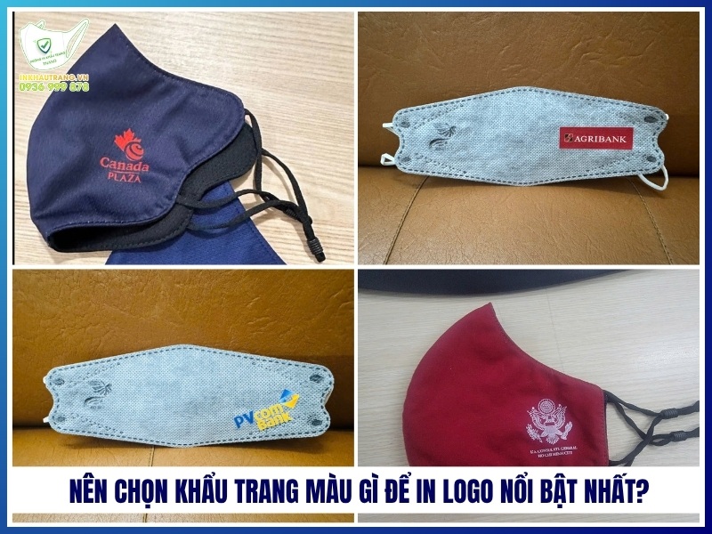 Nên chọn khẩu trang màu gì để in logo nổi bật nhất?