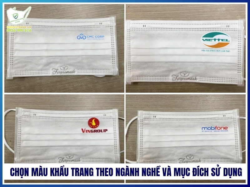 Chọn màu khẩu trang theo ngành nghề và mục đích sử dụng