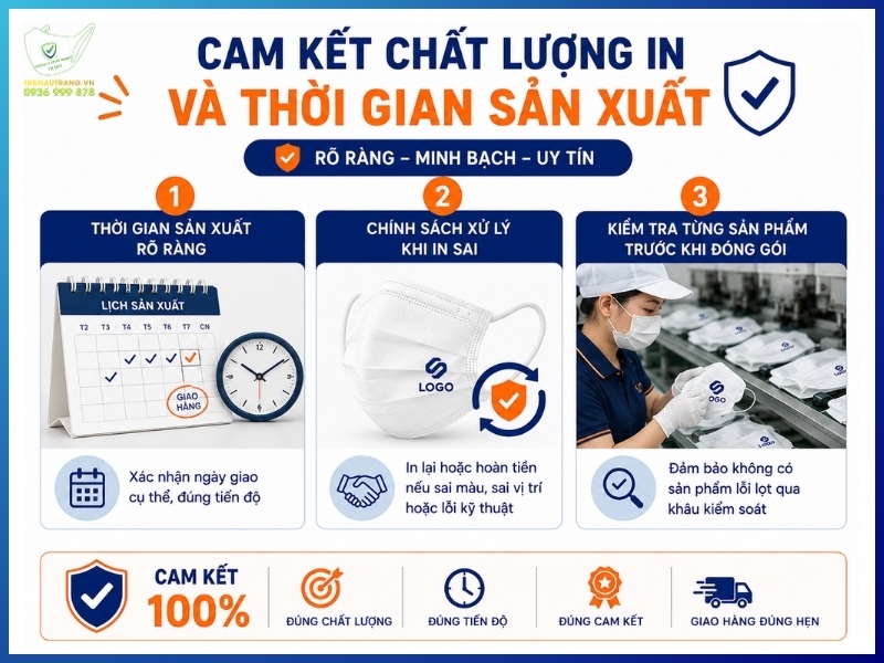Tiêu Chí Chọn Xưởng In Khẩu Trang Uy Tín Bạn Nên Biết 27 Cam kết chất lượng in và thời gian sản xuất