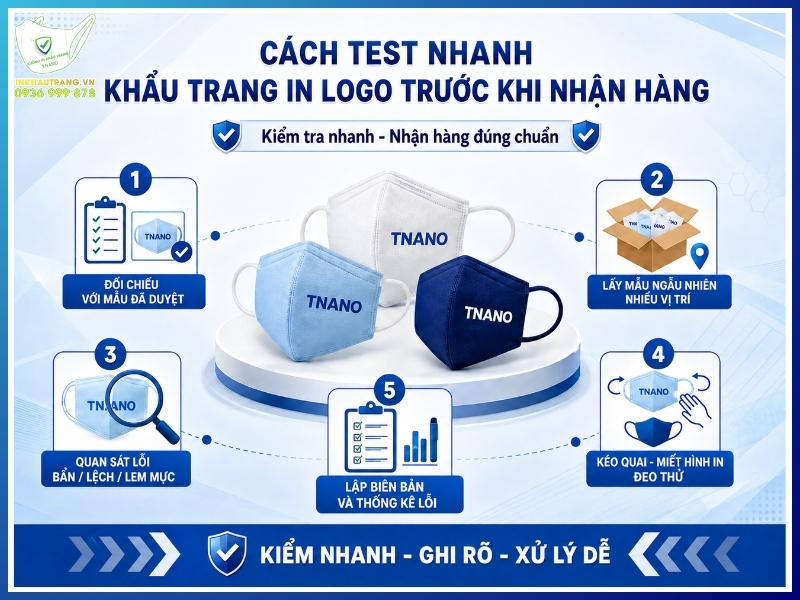 Cách test nhanh khẩu trang in logo trước khi nhận hàng