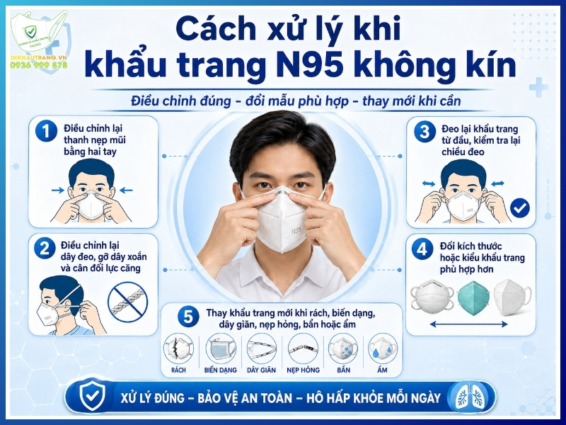 Cách kiểm tra độ kín khẩu trang N95 đúng và DỄ thực hiện 26 Cách xử lý khi khẩu trang N95 không kín