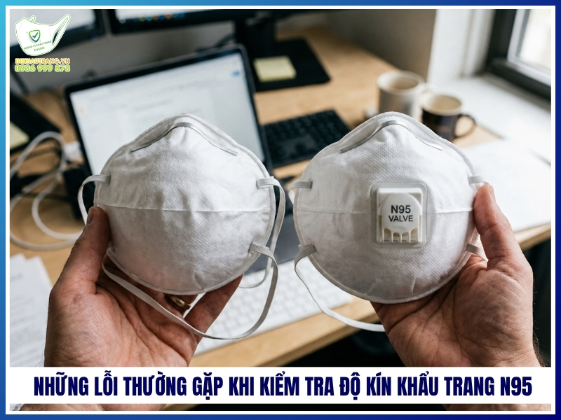Cách kiểm tra độ kín khẩu trang N95 đúng và DỄ thực hiện 27 Những lỗi thường gặp khi kiểm tra độ kín khẩu trang N95