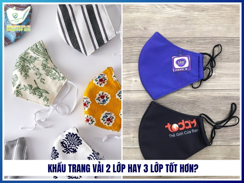 Khẩu trang vải 2 lớp hay 3 lớp tốt hơn?