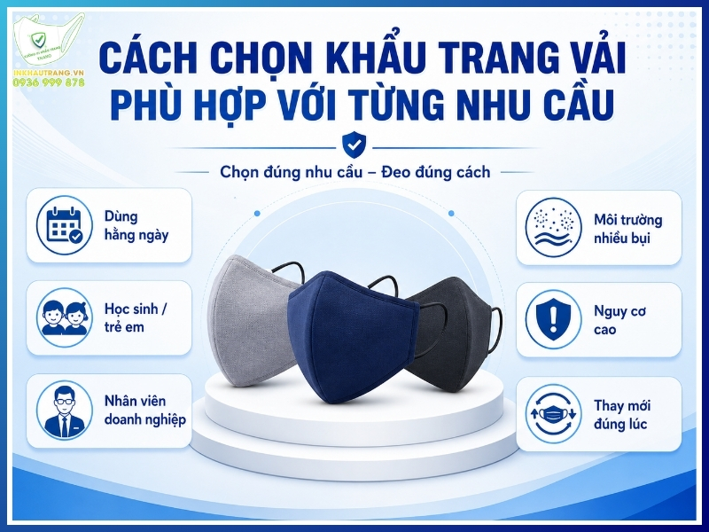 Cách chọn khẩu trang vải phù hợp với từng nhu cầu