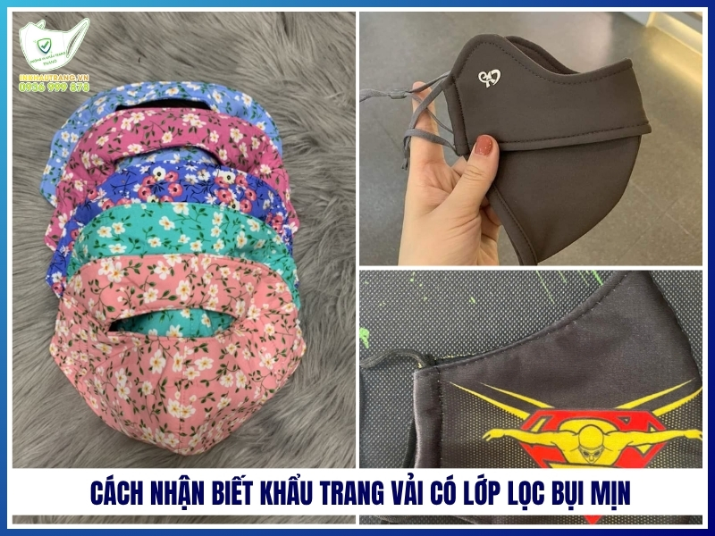 Cách nhận biết khẩu trang vải có lớp lọc bụi mịn