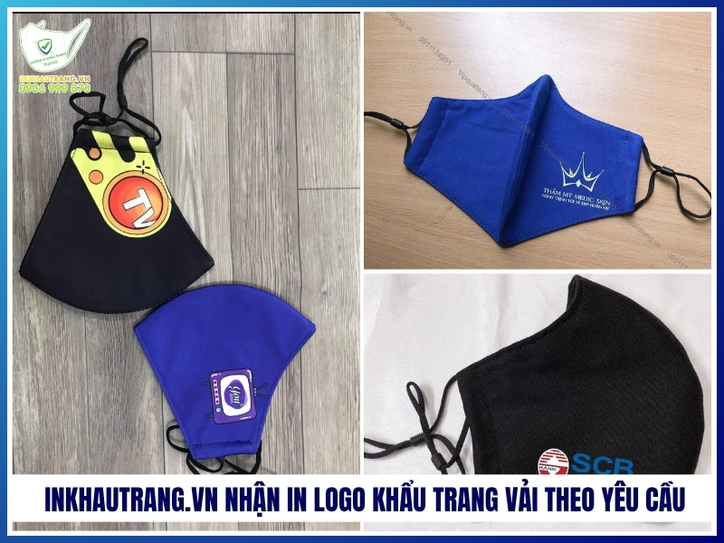 Inkhautrang.vn nhận in logo khẩu trang vải theo yêu cầu