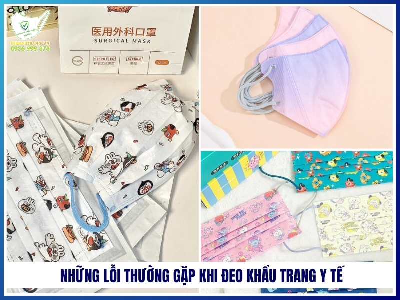 Những lỗi thường gặp khi đeo khẩu trang y tế